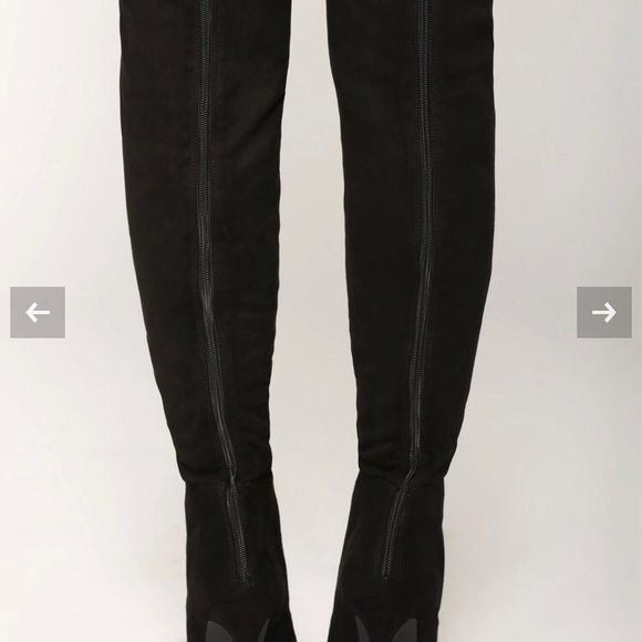 Fashion Nova Lace Up Knee High Heel Boots - Picture 6 of 16